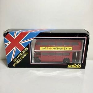 Vintage Solido Bus Londonien Double Decker Bus, Made In France